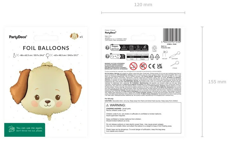 Balon foliowy Piesek 63x48,5cm FB369 PartyDeco
